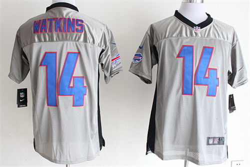 Men's Buffalo Bills #14 Sammy Watkins Nik Gray Shadow Elite Jersey