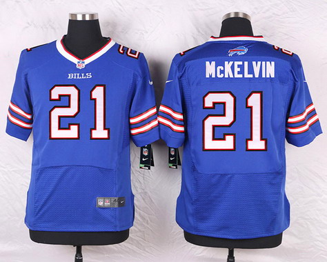 Men's Buffalo Bills #21 Leodis McKelvin Royal Blue Team Color NFL Nike Elite Stitched Jersey