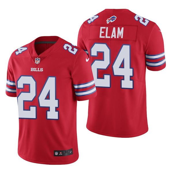 Men's Buffalo Bills #24 Kaiir Elam Nike Red Color Rush Vapor Limited Player Jersey