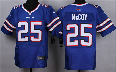 Men's Buffalo Bills #25 LeSean McCoy Home Blue Nik Elite Stitched Jersey