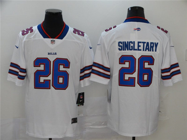 Men's Buffalo Bills #26 Devin Singletary Nike White Player Game Football Stitched Jersey