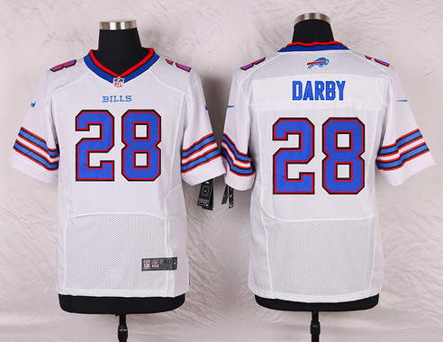 Men's Buffalo Bills #28 Ronald Darby White Road NFL Nike Elite Stitched Jersey