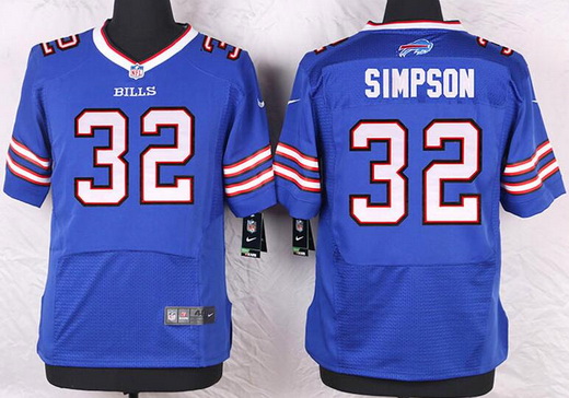 Men's Buffalo Bills #32 O. J. Simpson Royal Blue Retired Player NFL Nike Elite Stitched Jersey