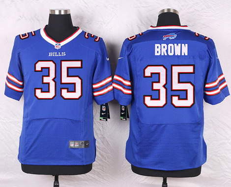 Men's Buffalo Bills #35 Bryce Brown Royal Blue Team Color NFL Nike Elite Stitched Jersey