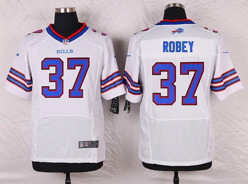 Men's Buffalo Bills #37 Nickell Robey White Road NFL Nike Elite Stitched Jersey