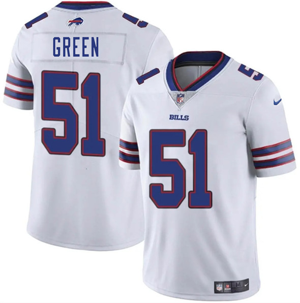 Men's Buffalo Bills #51 Kendrick Green White 2025 Vapor Untouchable Limited Football Stitched Jersey