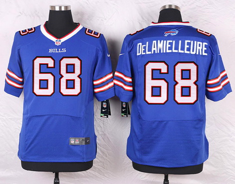 Men's Buffalo Bills #68 Joe DeLamielleure Royal Blue Retired Player NFL Nike Elite Stitched Jersey