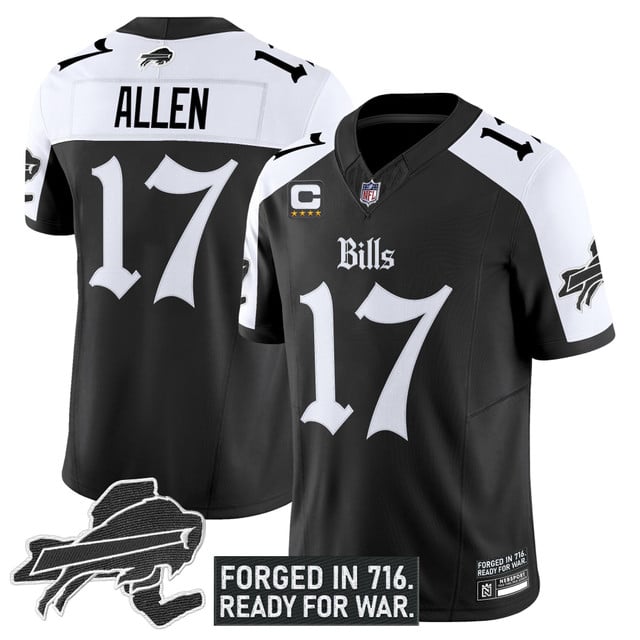 Men's Buffalo Bills 'Gothic Cold Front Edition' Vapor Limited Jersey - All Stitched Alternate Josh Allen