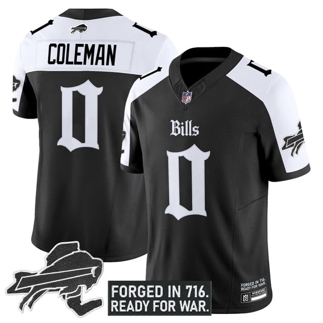 Men's Buffalo Bills 'Gothic Cold Front Edition' Vapor Limited Jersey - All Stitched Alternate Keon Coleman