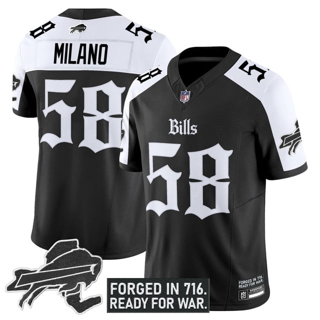 Men's Buffalo Bills 'Gothic Cold Front Edition' Vapor Limited Jersey - All Stitched Alternate Matt Milano