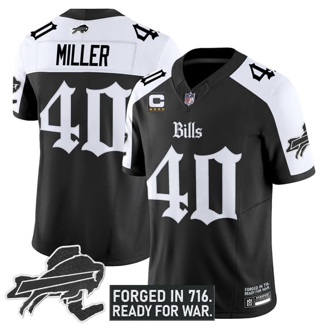 Men's Buffalo Bills 'Gothic Cold Front Edition' Vapor Limited Jersey - All Stitched Alternate Von Miller