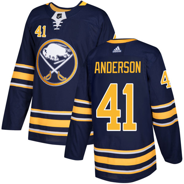 Men's Buffalo Sabres #41 Craig Anderson adidas Navy Stitched Player Stitched Jersey