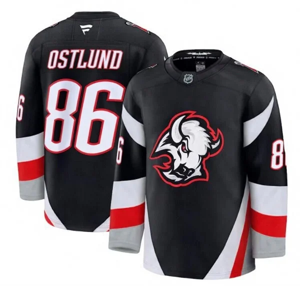 Men's Buffalo Sabres #86 Noah Ostlund Fanatics Black Alternate Premium Jersey 