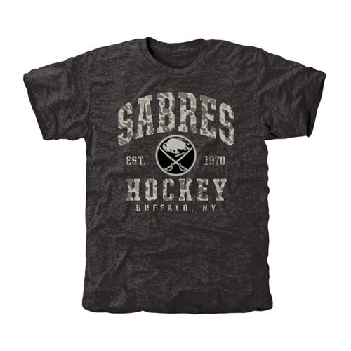 Men's Buffalo Sabres Black Camo Stack T-Shirt