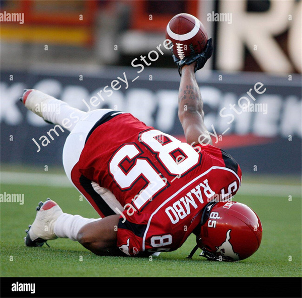 Men's CFL Calgary Stampeders Custom Retro Red Football Jersey