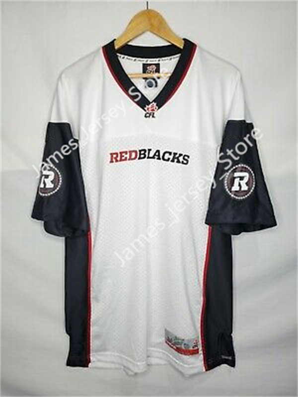 Men's CFL Ottawa Redblacks Custom White Away Football Jersey