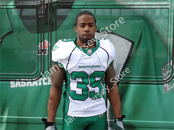Men's CFL Saskatchewan Roughriders Custom 2019 New Era White Away Football Jerseys