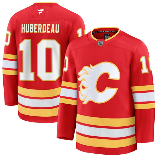 Men's Calgary Flames #10 Jonathan Huberdeau Fanatics Red Home Player Jersey 