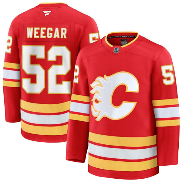 Men's Calgary Flames #52 MacKenzie Weegar Fanatics Red Home Player Jersey 