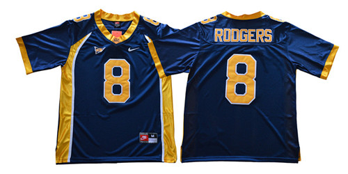 Men's California Golden Bears #8 Aaron Rodgers Nike Blue College Throwback Football Jersey