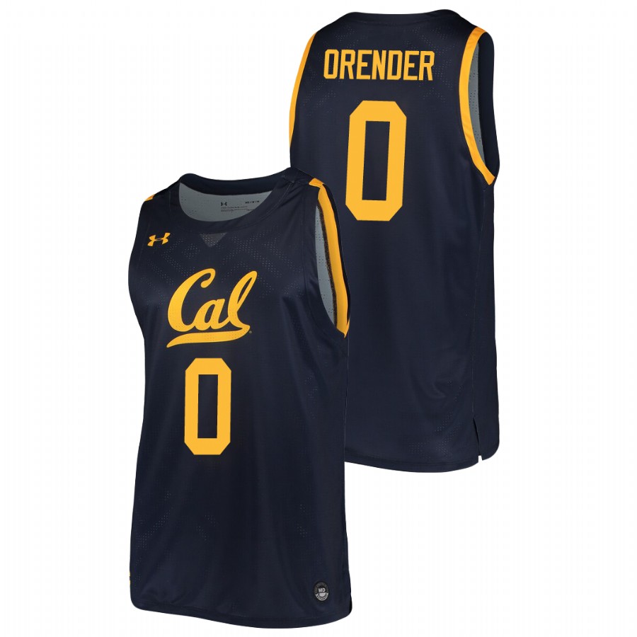 Men's California Golden Bears Jacob Orender 2019-20 College Basketball Jersey Navy