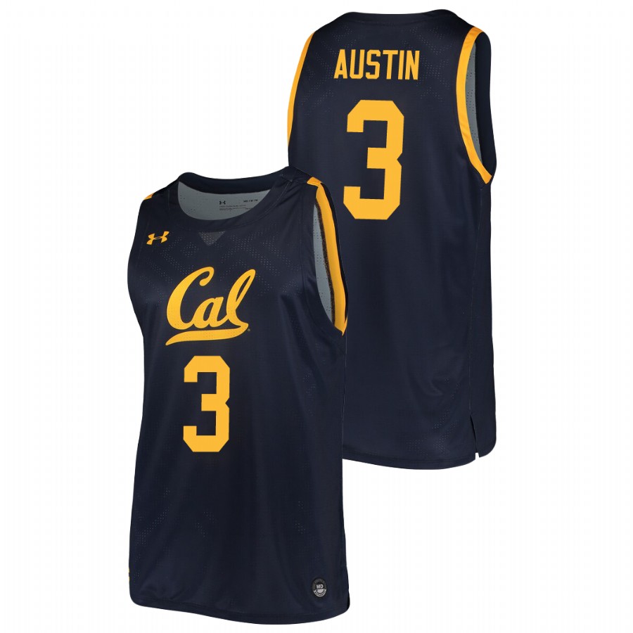 Men's California Golden Bears Paris Austin 2019-20 College Basketball Jersey Navy