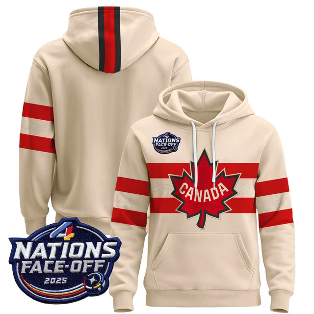 Men's Canada 4 Nations Face-Off 2025 Pullover Hoodie WHITE BLANK.webp
