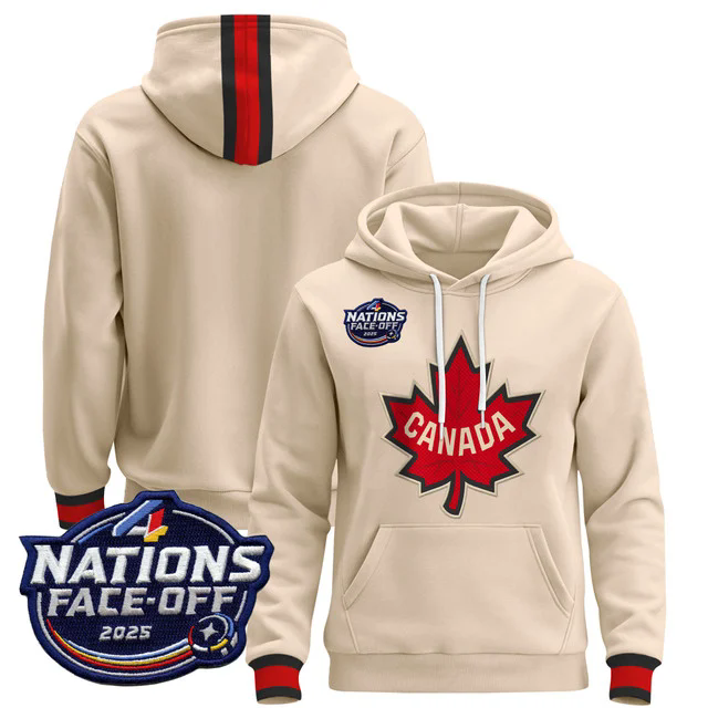 Men's Canada 4 Nations Face-Off 2025 Pullover Hoodie WHITE BLANK.webp