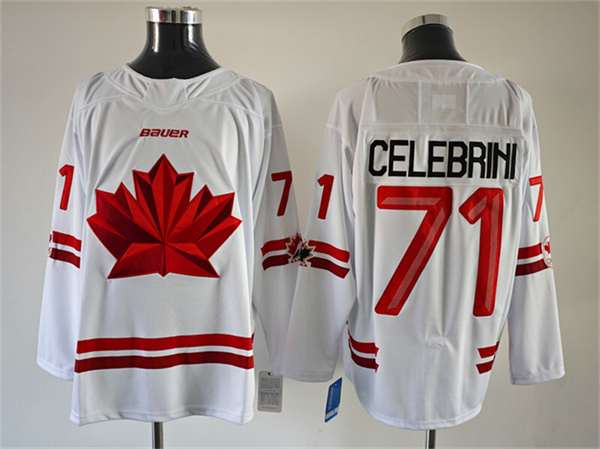 Men's Canada Hockey #71 Anthony Cirelli White Stitched Jersey
