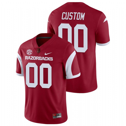 Men's Cardinal Arkansas Razorbacks Custom College Football Playoff Game Jersey