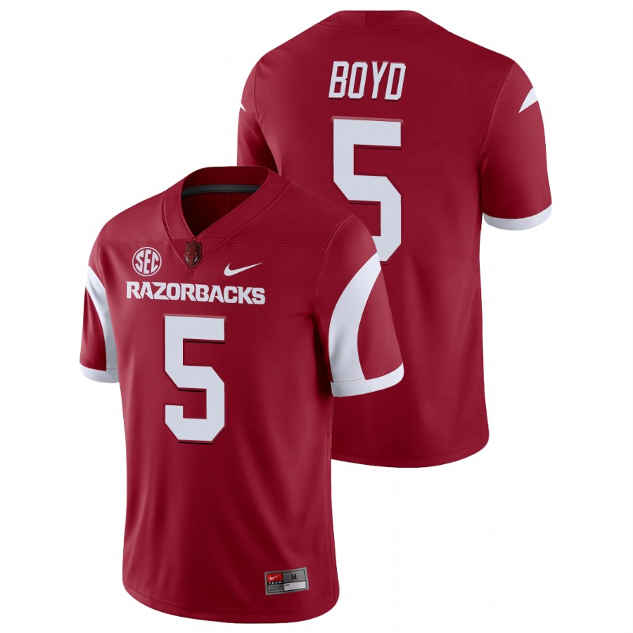 Men's Cardinal Arkansas Razorbacks Rakeem Boyd College Football Playoff Game Jersey