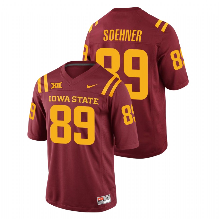 Men's Cardinal Iowa State Cyclones Dylan Soehner College Football Replica Jersey