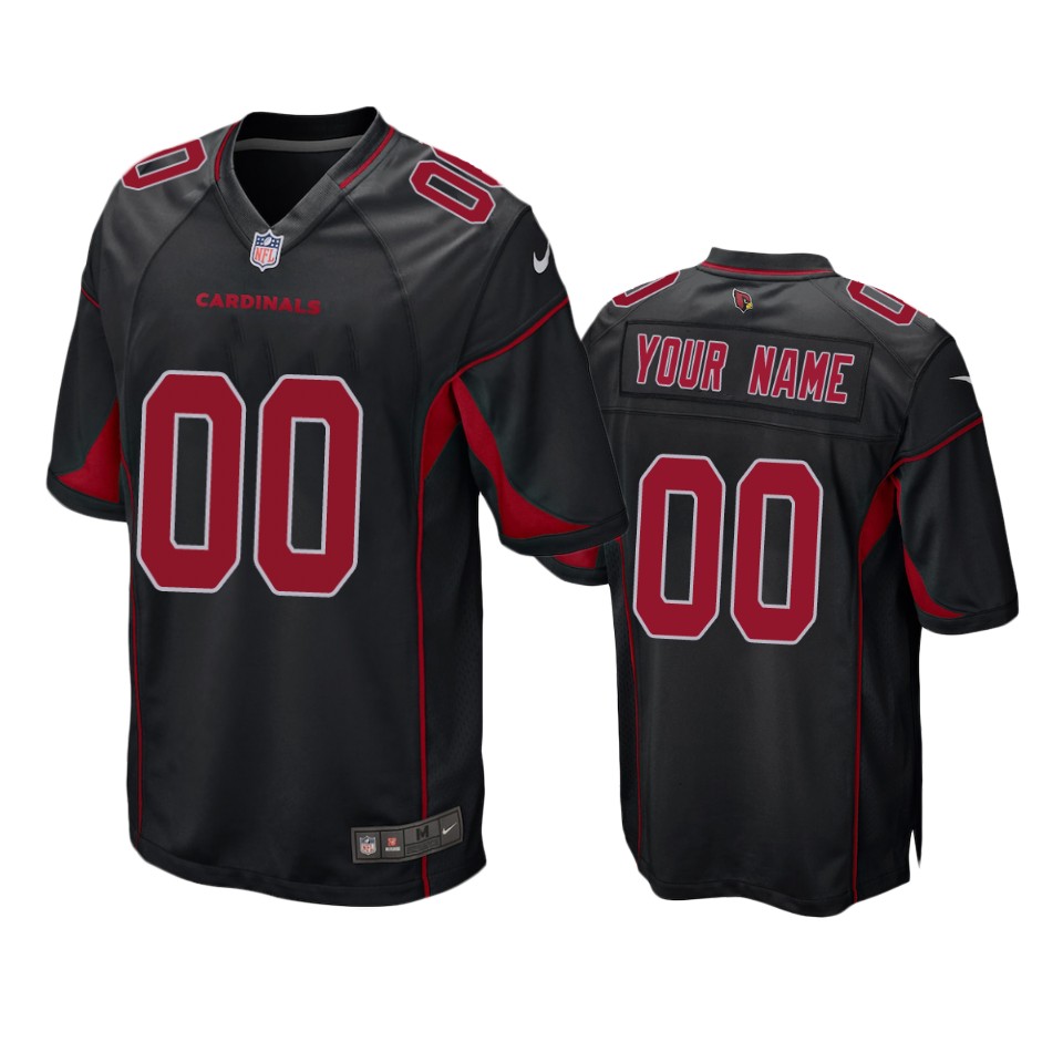 Men's Cardinals Black Custom Alternate Game Jersey