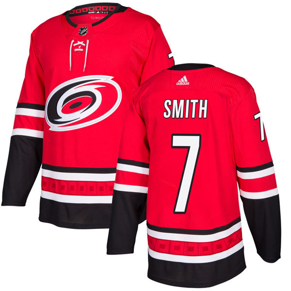 Men's Carolina Hurricanes #7 Brendan Smith Adidas Home Red Primegreen Player Stitched Jersey
