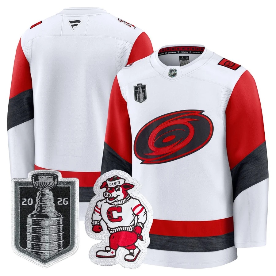 Men's Carolina Hurricanes 2026 Stanley Cup Patch Premium Jersey BLANK