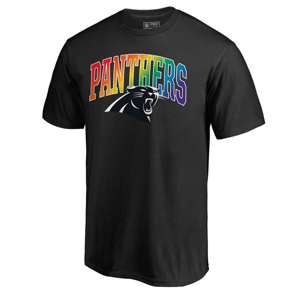 Men's Carolina Panthers NFL Pro Line By Fanatics Branded Black Big & Tall Pride T-Shirt
