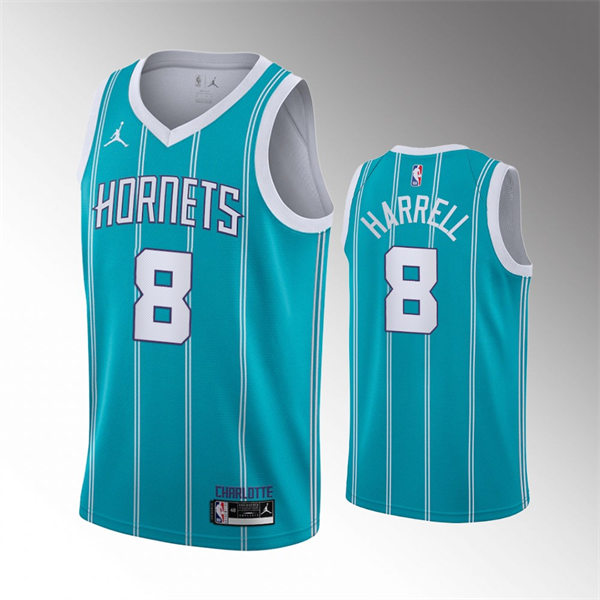 Men's Charlotte Hornets #8 Montrezl Harrell Teal Icon Edition Swingman Jersey