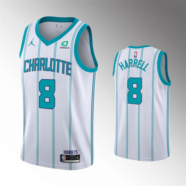 Men's Charlotte Hornets #8 Montrezl Harrell White Association Edition Jersey