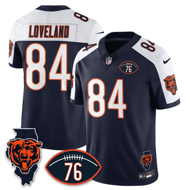Men's Chicago Bears Honor Steve McMichael Jersey #84 COLSTON LOVELAND