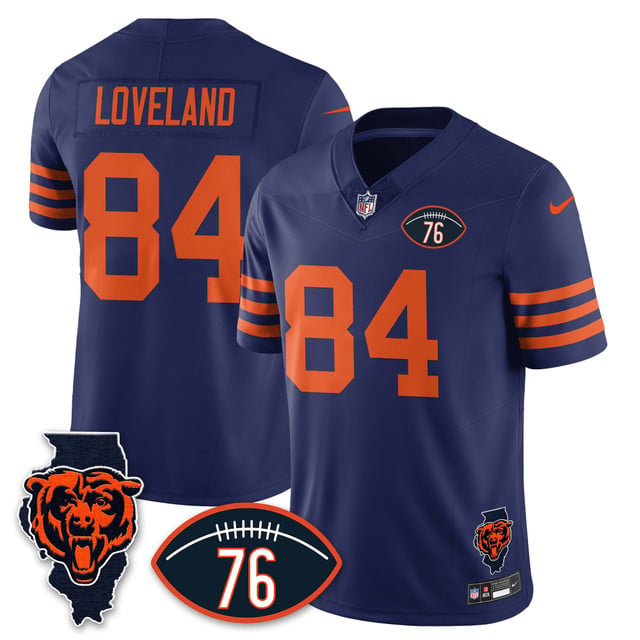 Men's Chicago Bears Honor Steve McMichael Jersey THROWBACK #84 COLSTON LOVELAND