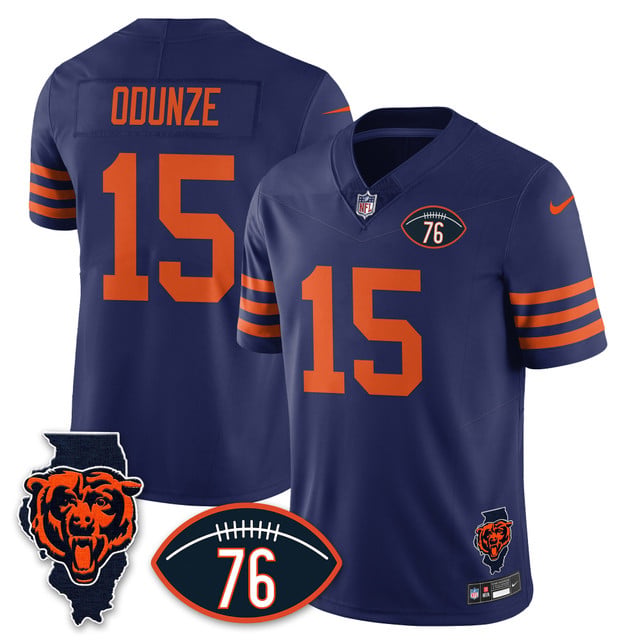 Men's Chicago Bears Honor Steve McMichael Jersey THROWBACK#15 ROME ODUNZE
