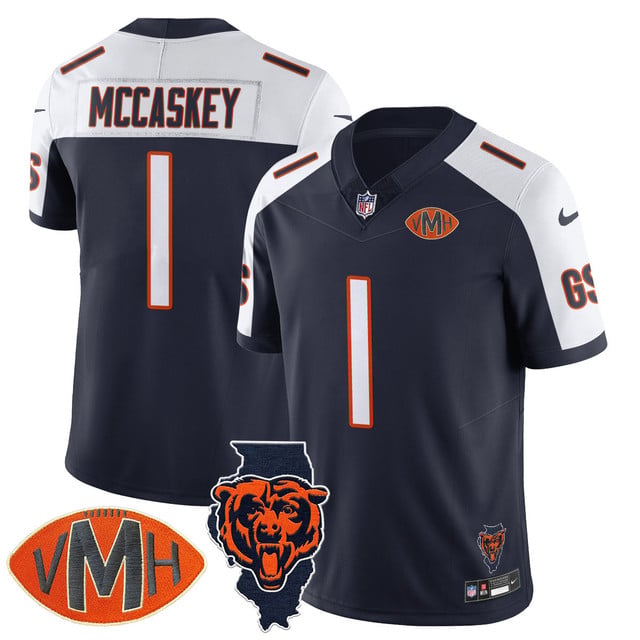 Men's Chicago Bears Honor Virginia Halas McCaskey Jersey #1 MCCASKEY