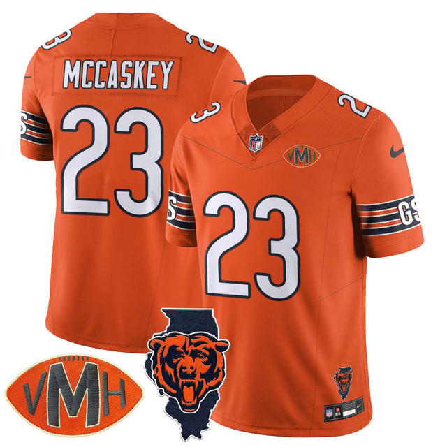 Men's Chicago Bears Honor Virginia Halas McCaskey Jersey ORANGE #23 MCCASKEY