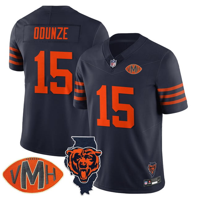 Men's Chicago Bears Honor Virginia Halas McCaskey Jersey THROWBACK #15 ROME ODUNZE