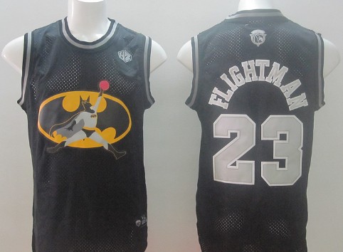 Men's Chicago Bulls #23 Michael Jordan Flightman Black Swingman Jersey
