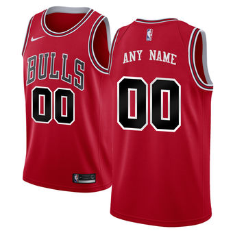 Men's Chicago Bulls Nike Red Custom Jersey