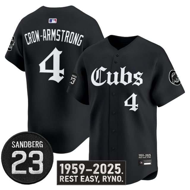 Men's Chicago Cubs 'Ryne Sandberg Tribute' Vapor Premier Limited Jersey #4 Pete Crow-Armstrong