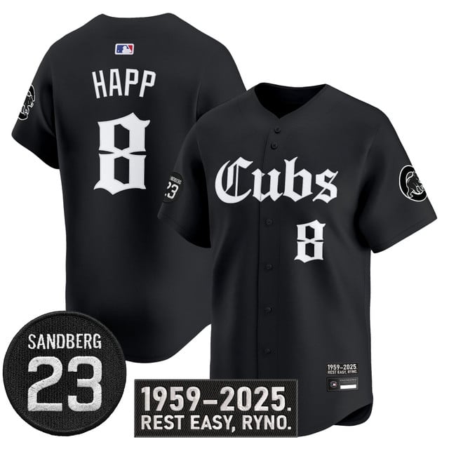 Men's Chicago Cubs 'Ryne Sandberg Tribute' Vapor Premier Limited Jersey #8 Ian Happ