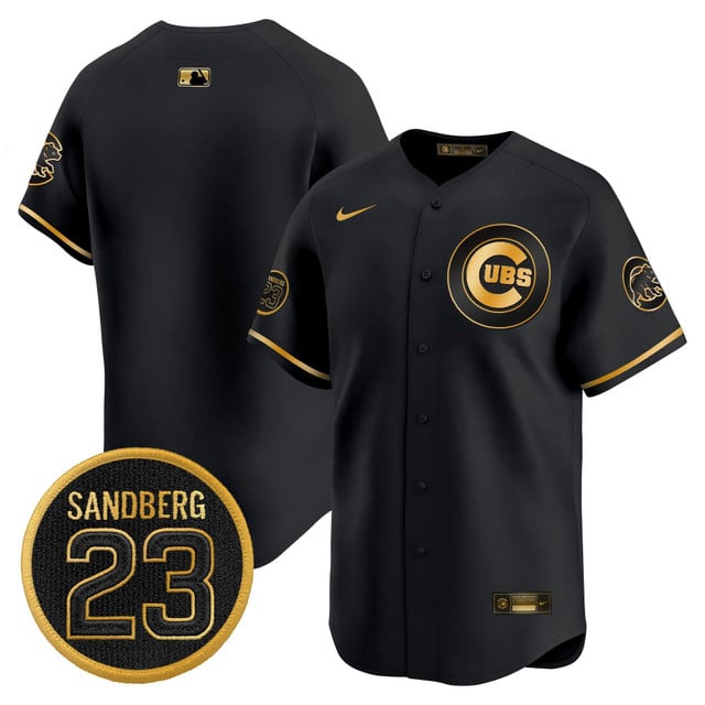 Men's Chicago Cubs 'Ryne Sandberg Tribute' Vapor Premier Limited Jersey V2 black blank