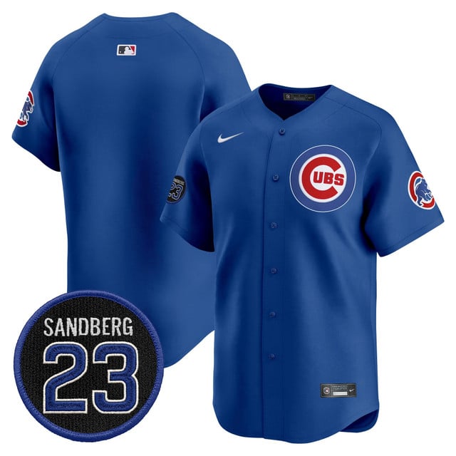Men's Chicago Cubs 'Ryne Sandberg Tribute' Vapor Premier Limited Jersey V2 royal blank